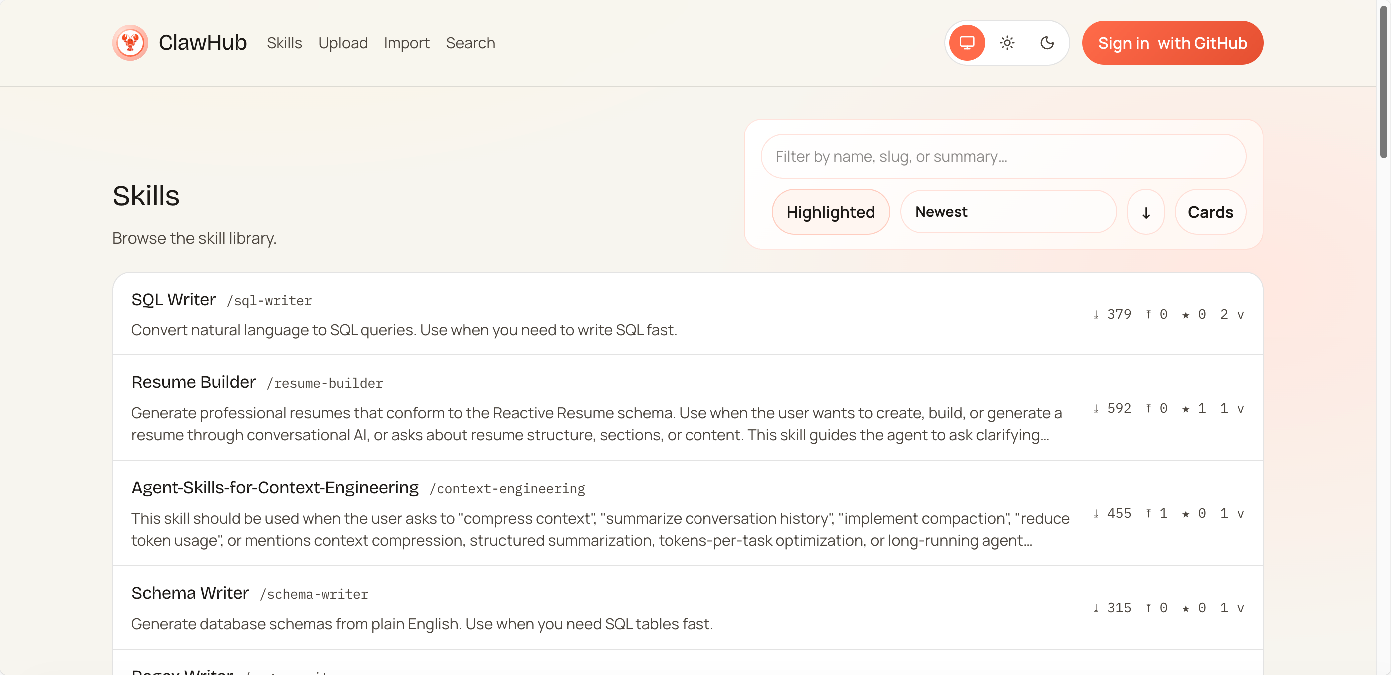 ClawHub技能市场 - 浏览和安装技能