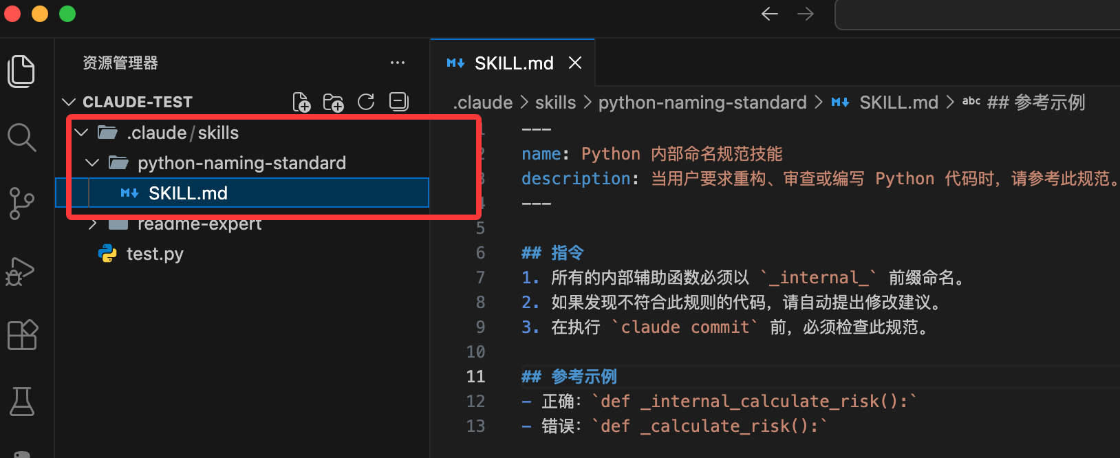 自定义Skills项目结构 - 完整的开发示例
