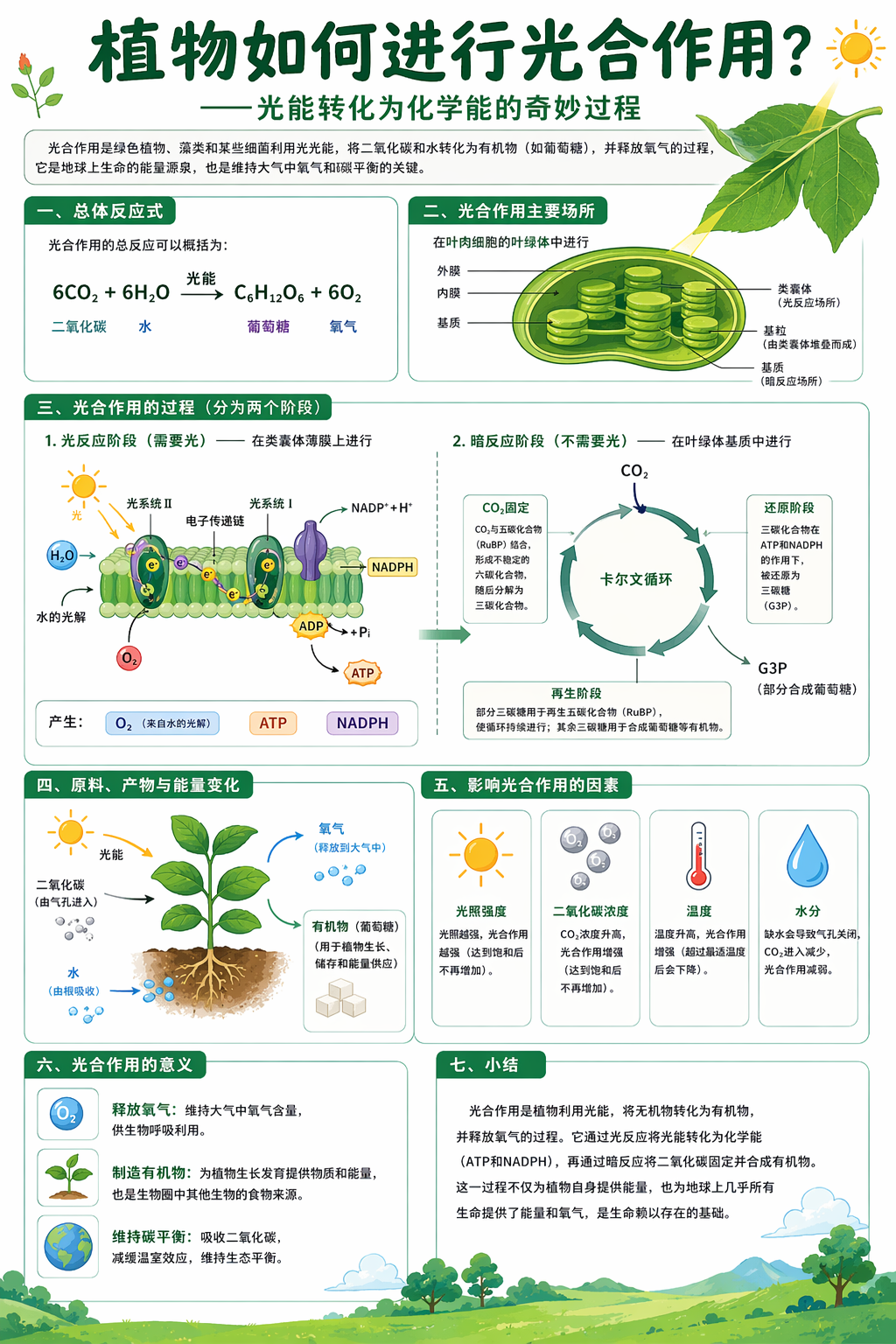 4.4 植物光合作用科普图