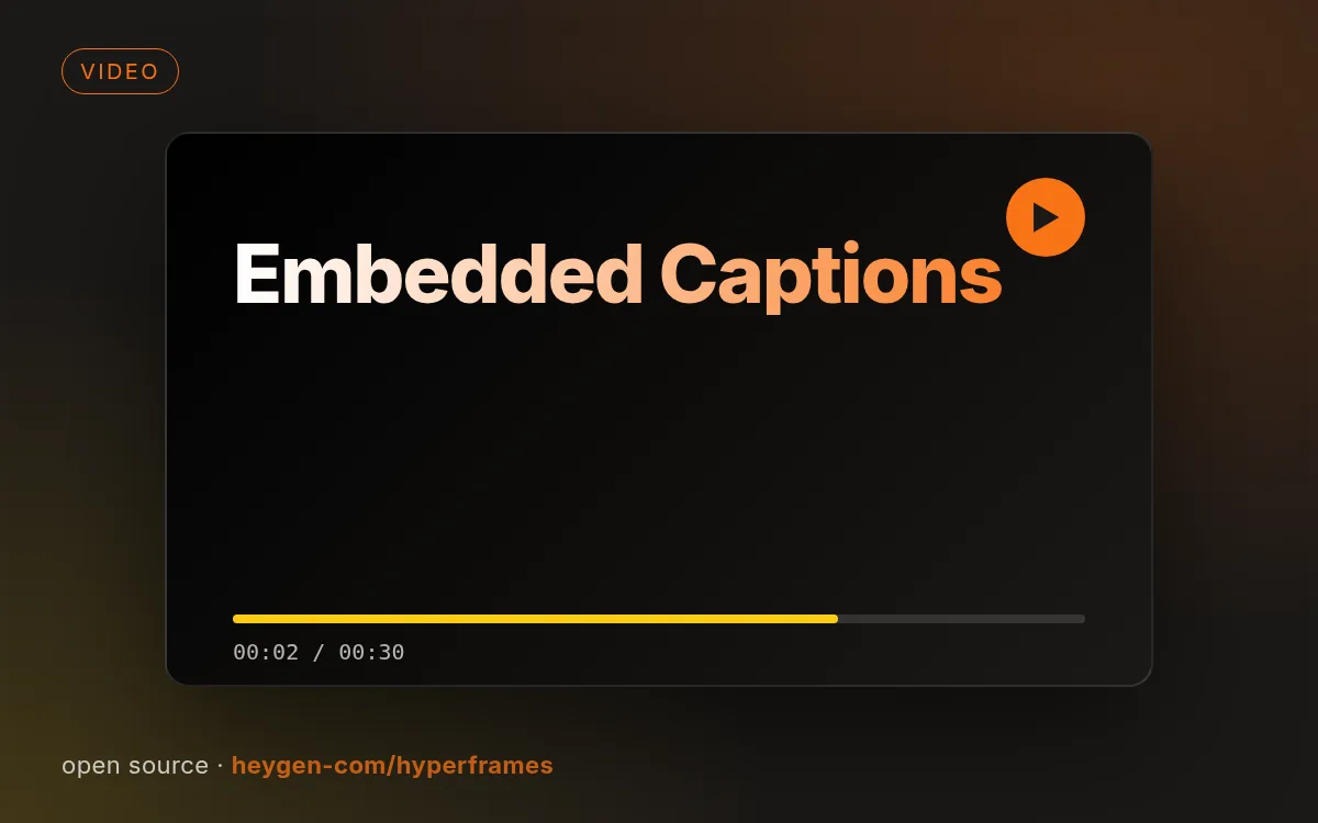 Embedded Captions