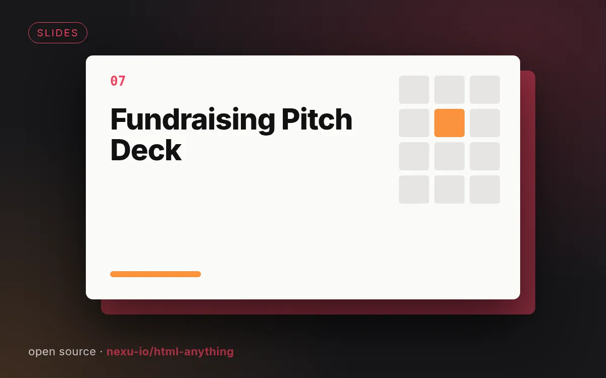 Fundraising Pitch Deck