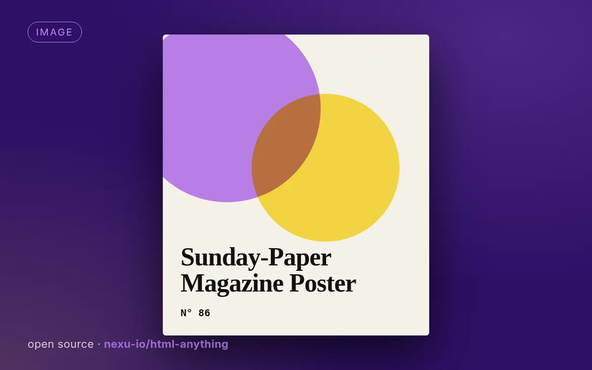 Sunday-Paper Magazine Poster