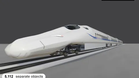 Shinkansen with 5,112 objects