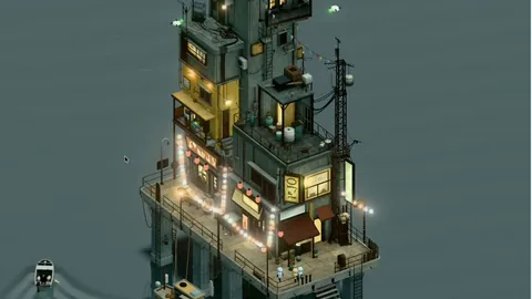 Harbour town from a single illustration