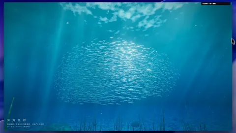WebGPU underwater fish school