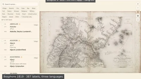 200-year-old Istanbul map, interactive