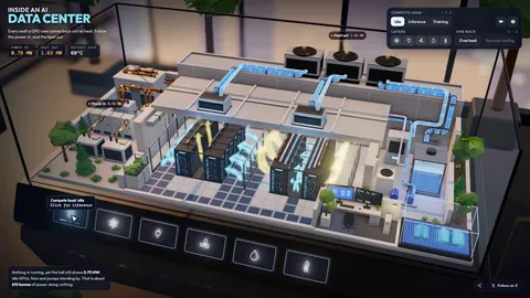 Interactive data-center interior